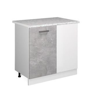 Vicco Mueble Esquinero Universal R-line, Hormig&oacute;n, 86 Cm Con Puerta, Con Encimera