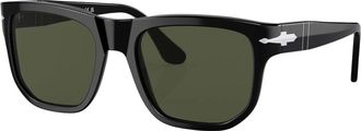 Persol Sunglasses, unisex, Black, Size: 55 MM Square Sunglasses