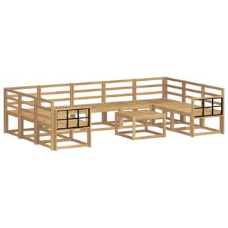 vidaXL Conjunto De Sof&aacute;s De Exterior 10 Pcs Blanco Vidaxl