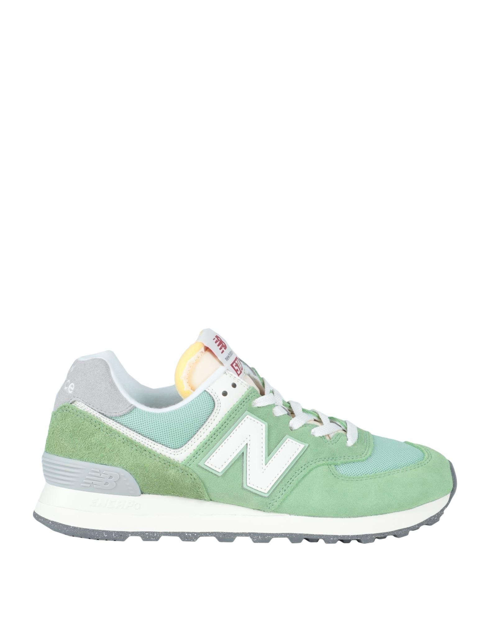 Green and white trainers clearance