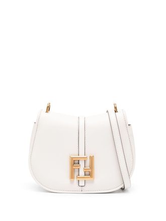 Fendi small CMon leather crossbody bag - White