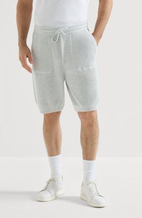 Brunello Cucinelli Knitted Bermuda shorts in Fog at Nordstrom, Size Xx-Large Eu