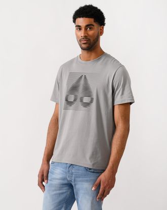 Moose Knuckles Mens Raydaze T-Shirt in Grey Cotton - Size Medium