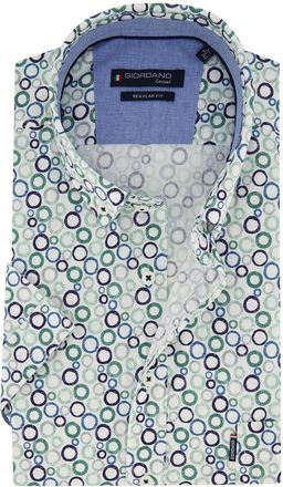 Giordano Groen blauw geprint overhemd Giordano Regular Fit met stippen