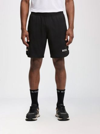 HUGO BOSS Shorts jogging in poliestere con logo a contrasto e vita elasticizzata
