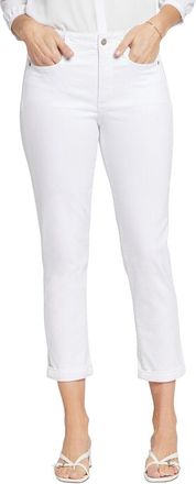NYDJ Nydj Petite Girlfriend Optic White Straight Leg Jean