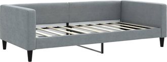 vidaXL Sof&aacute; Cama De Tela Gris Claro 100x190 Cm Vidaxl