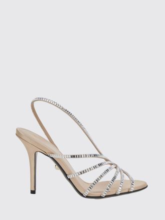 Alev&igrave; Sandali slingback Star in seta con cristalli e tacco a spillo