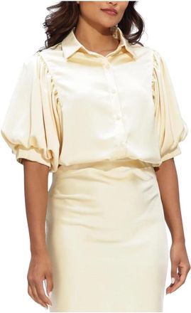 Notre-V Dames Blouses Nv-hilly Blouse - Dames - Blouses - Geel - L - Linnen - Overhemden