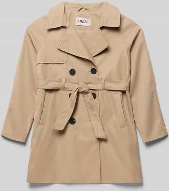 Only Regular Fit Trenchcoat mit Reverskragen Modell CHLOE in Stein, Gr&ouml;&szlig;e 140