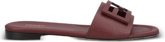 Fendi Red Textured Baguette Sandals