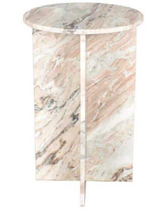 LR Home Lr Home Arlo Modern Marble Handmade Side Table