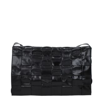 Bottega Veneta Herens Cassette crossbodytas zwart leer