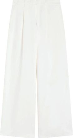 Max Mara Wide Trousers, female, White, Size: 2XS Pantalone lungo