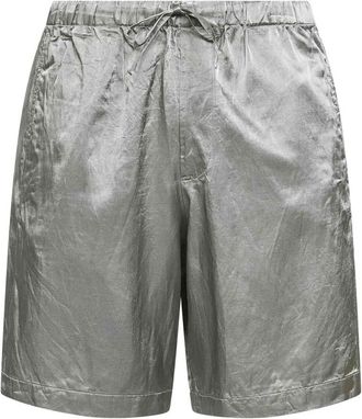 Dries Van Noten Viscose Katoenen Shorts - Heren - Korte Broeken - Groen - XL - Katoen - Korte Broeken