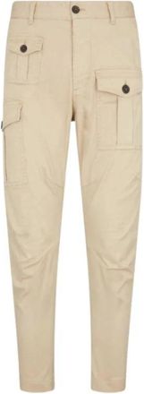 Dsquared2 Icon Cargo Broek - Heren - Slim Fit Broeken - Beige - XL - Katoen - Broeken