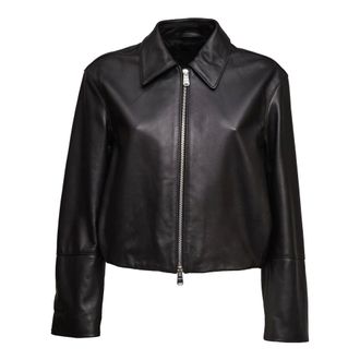 Dondup Leather Jackets, female, Black, Size: S Leather Jacket