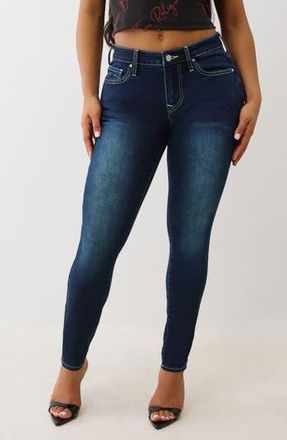 True Religion Jennie Mid Rise Skinny Jeans in Dark Mahogany Wood Wash at Nordstrom Rack, Size 27