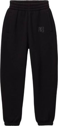 Alexander Wang Puff Logo Sweatpant In Structured Terry, Size Large