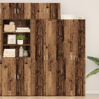 Berkfield Home Storage Cabinet Old Wood 70x42.5x225 cm Engineered Wood in Brown