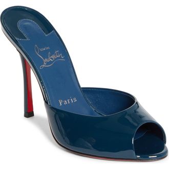 Christian Louboutin Me Dolly Peep Toe Slide Sandal in Last Night at Nordstrom, Size 6.5Us