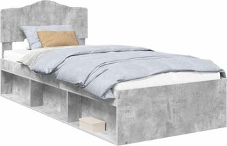 vidaXL Bed Frame Concerte Grey 90 x 190 cm Solid Pine Wood vidaXL