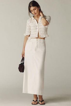 Maeve The Colette Linen Blend Maxi Skirt by Maeve