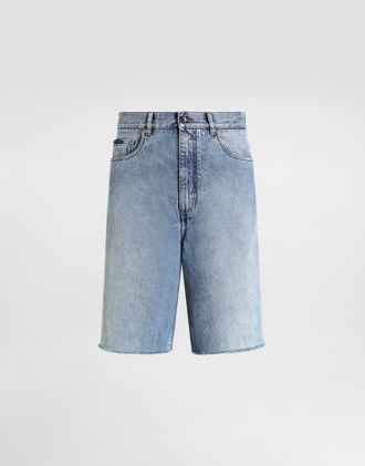 Dolce & Gabbana Denim Bermuda Shorts - Man Denim Multi-colored 44
