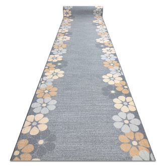 RugsX RugsX Anti-Slip Margaretka Runner in Grey | Size: 120 cm x 390 cm