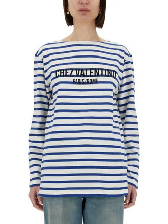 Valentino Garavani Cotton Long Sleeve T-Shirt With Print