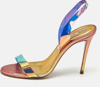 Aquazzura Multicolor/iridescent Pvc So Nude Slide Sandals