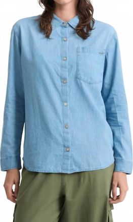 Volcom Lived In Button Up Shirt In Chambray