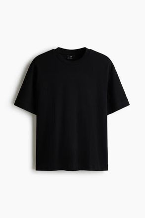 H&M Loose Fit Interlock T-shirt in Black at Nordstrom, Size Xxx-Large