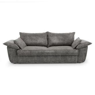 Sia Home Sof&aacute; 3 plazas terciopelo gris grafito