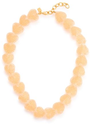 Crystal Haze Jelly Heart 18kt Gold-plated Necklace - Orange - One Size