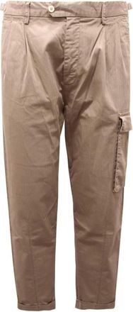 Officina36 Cargo Broek - Heren - Slim Fit Broeken - Beige - L - Katoen - Broeken