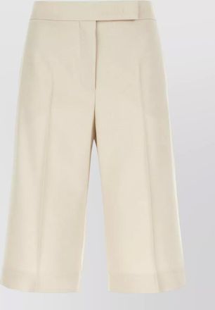 Max Mara wool blend bermuda shorts pleats belt loops