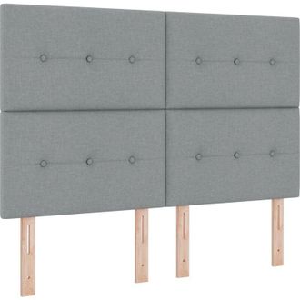 vidaXL vidaXL LED Headboard Light Grey 72 cm Fabric