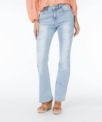 Esqualo Stick To It Flare Jeans In Light Wash