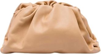 Bottega Veneta Pre-owned Lambskin Leather Pouch - Dames - Vintage Clutch - Beige - ONE Size - Leer - Vintage