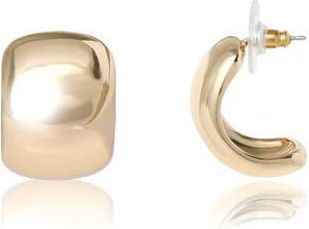 BCBGeneration Wide Gold Hoop Earrings at Nordstrom