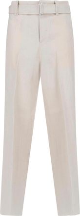 Lardini High-Waisted Tailored Trousers With Adjustable Buckle Belt
