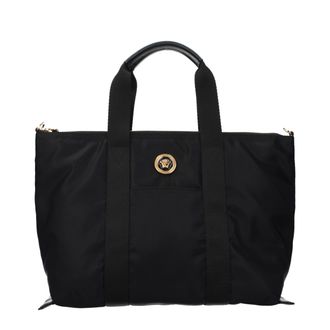 Versace Black Nylon Womens Handbag