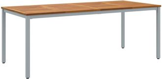 vidaXL Mesas De Exterior Natural Y Gris 200 X 90 X 75 Cm Vidaxl