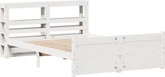 vidaXL Estructura De Cama Con Cabecero Sin Colch&oacute;n Blanco 160x200 Cm Vidaxl