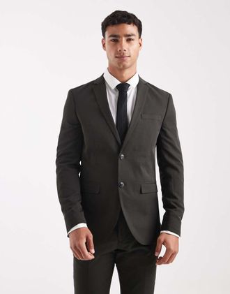 Jack & Jones Giacca da abito super slim verde scuro