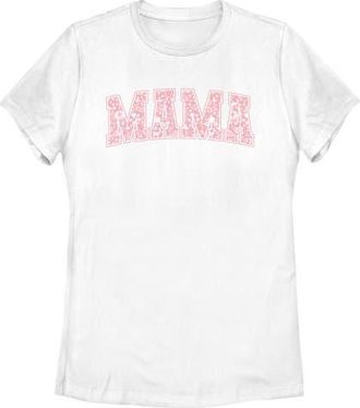 Disney Womens Disney Mama Collegiate Items Pattern Graphic T-Shirt in White at Nordstrom, Size Xx-Large