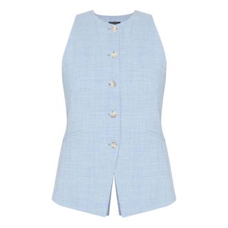 HUGO BOSS Vests, female, Blue, Size: 2XL Juleran Slim-fit Waistcoat