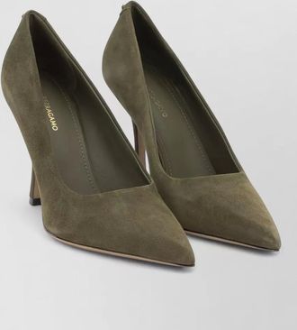 Ferragamo leather elydea 95mm pumps