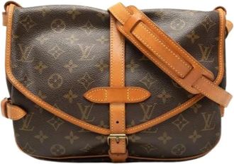 Louis Vuitton Pre-owned Saumur 30 - Dames - Vintage Schoudertas - Bruin - ONE Size - Leer - Vintage